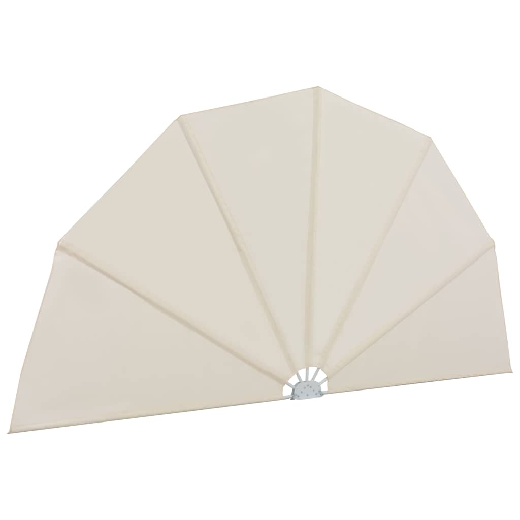 Faltbarer Terrassen-Seitenfächer Creme 200 cm