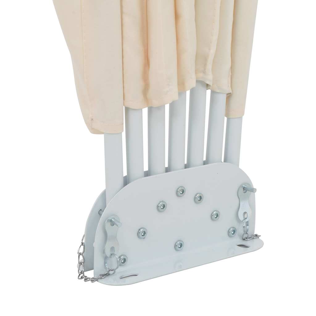Faltbarer Terrassen-Seitenfächer Creme 200 cm