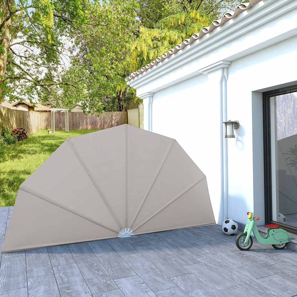 Faltbarer Terrassen-Seitenfächer Creme 200 cm