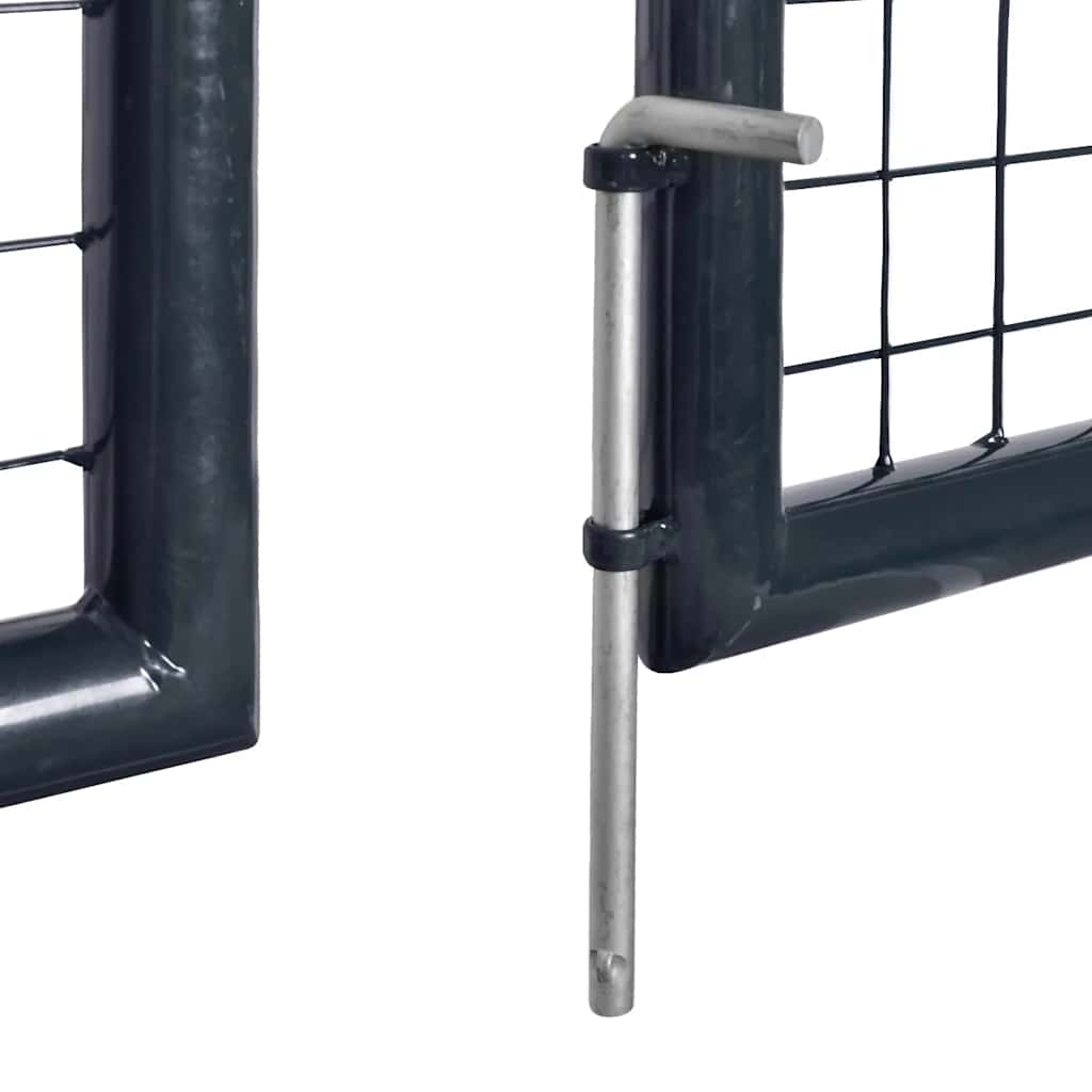 Maschen-Gartentor verzinkter Stahl 300 x 100 cm Grau