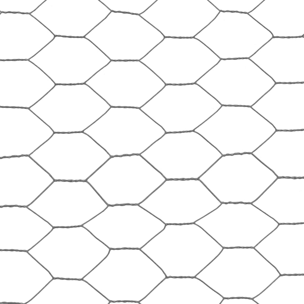 Drahtzaun Stahl mit PVC-Beschichtung 25x1,5 m Grau