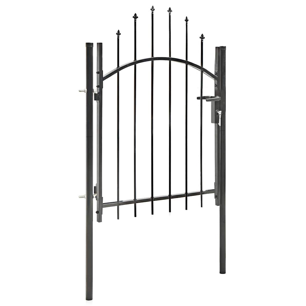 Gartentor Woerden Stahl 1x1 m Schwarz