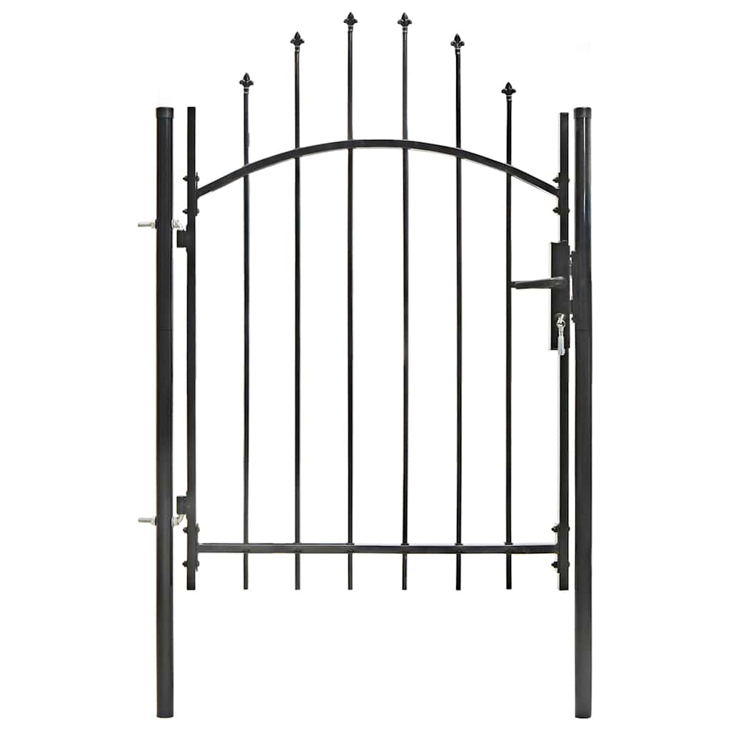 Gartentor Woerden Stahl 1x1 m Schwarz