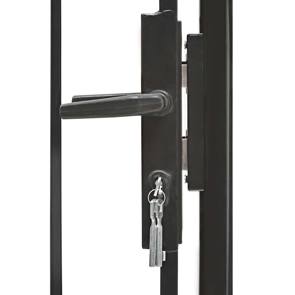 Gartentor Woerden Stahl 1x1 m Schwarz