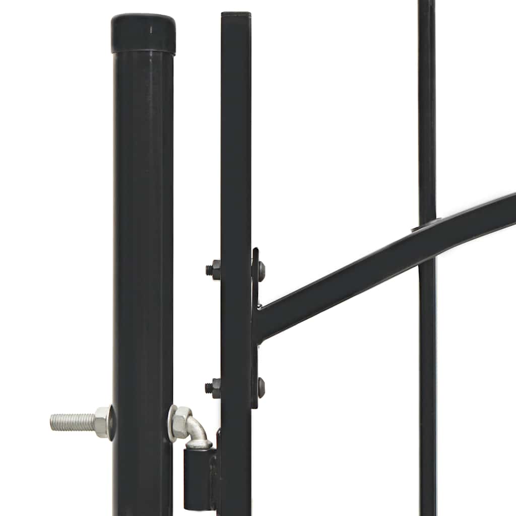 Gartentor Woerden Stahl 1x1 m Schwarz