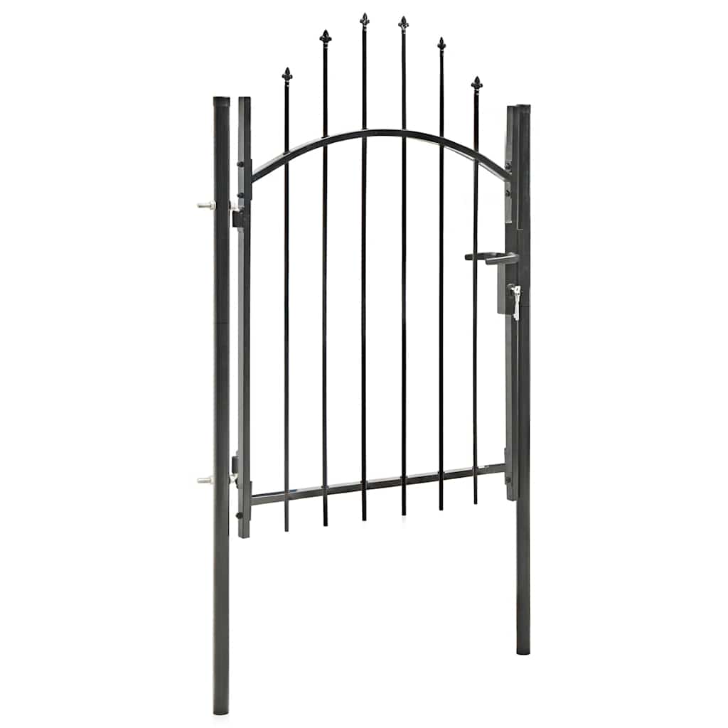 Gartentor Woerden Stahl 1x1,25 m Schwarz