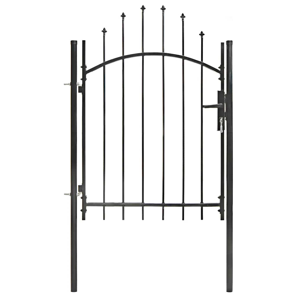 Gartentor Woerden Stahl 1x1,25 m Schwarz