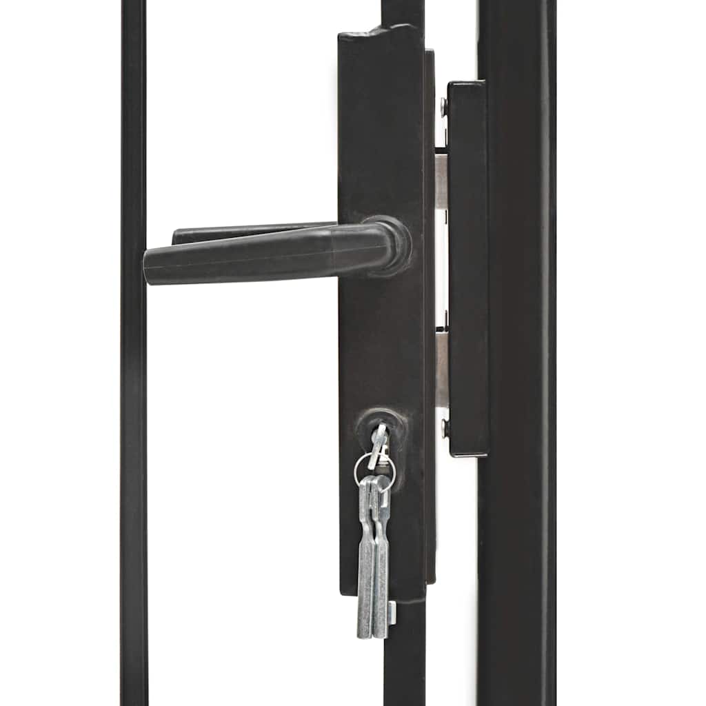 Gartentor Woerden Stahl 1x1,25 m Schwarz