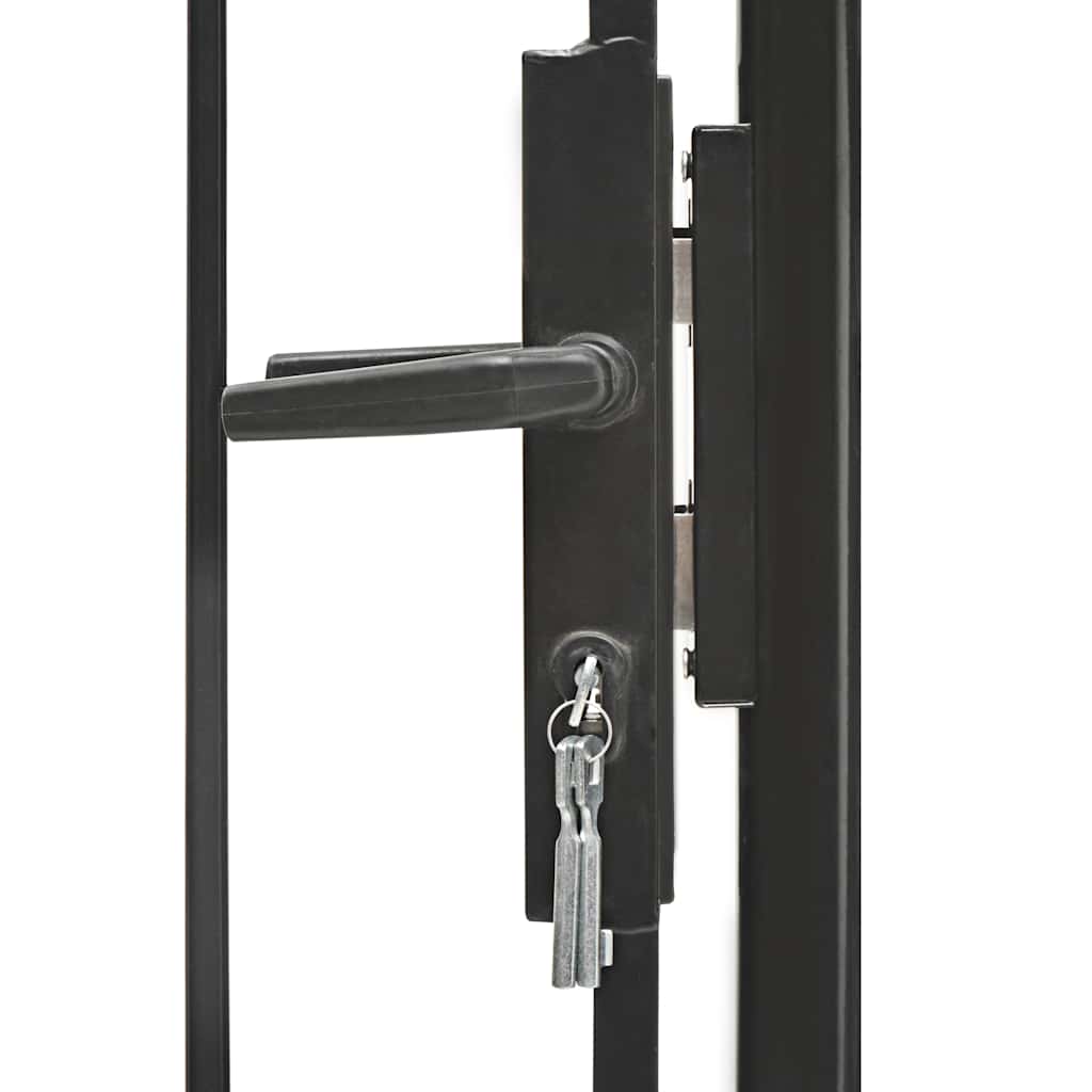 Gartentor Woerden Stahl 1x1,5 m Schwarz