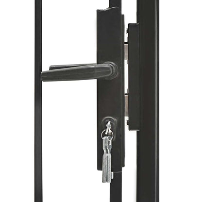 Gartentor Woerden Stahl 1x1,5 m Schwarz