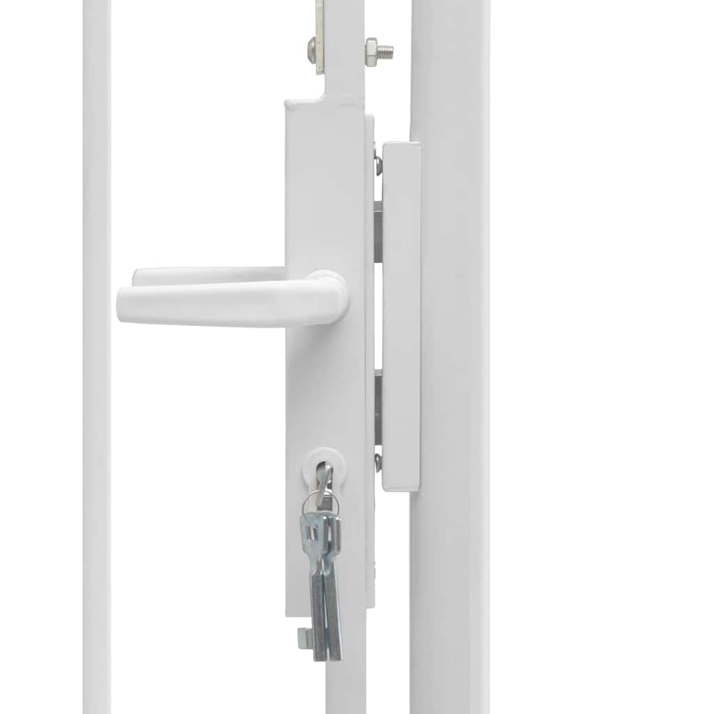 Gartentor Woerden Stahl 1x1,5 m Weiß