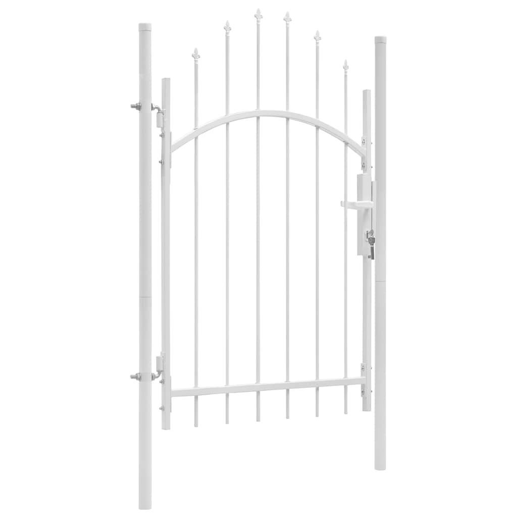 Gartentor Woerden Stahl 1x2,25 m Weiß