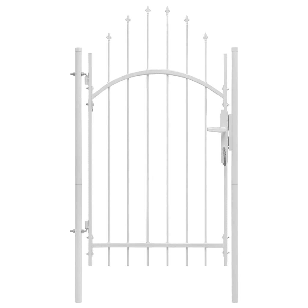 Gartentor Stahl 1x2,45 m Weiß