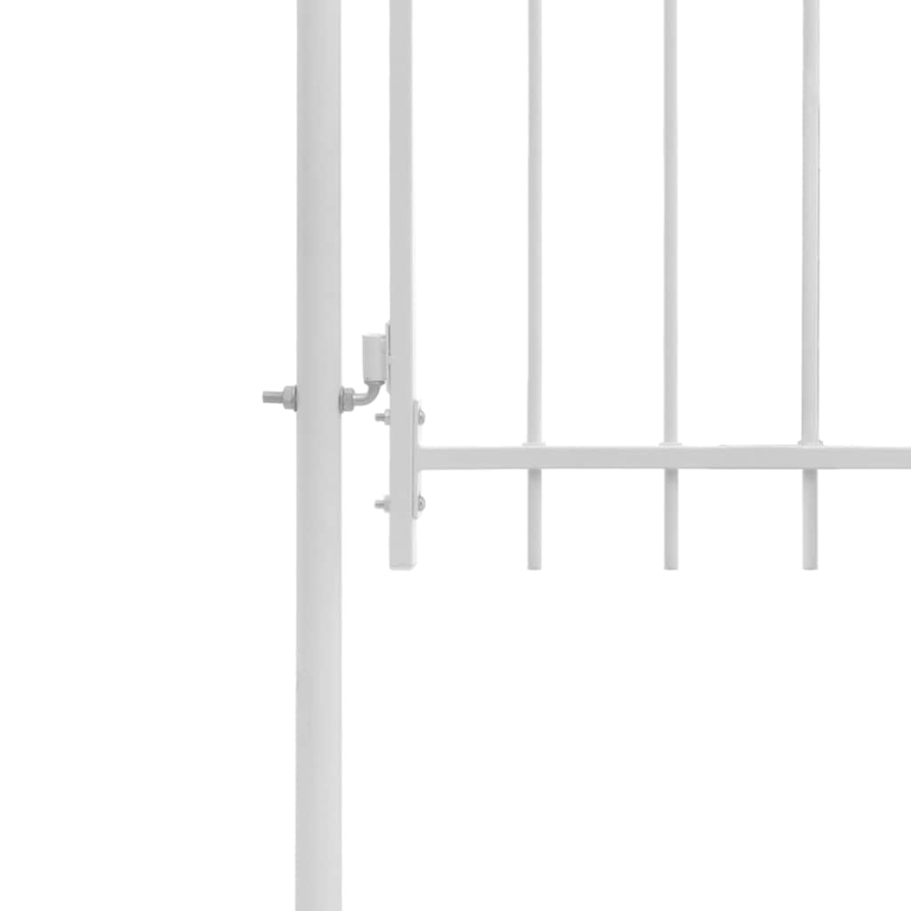 Gartentor Woerden Stahl 1x2,45 m Weiß