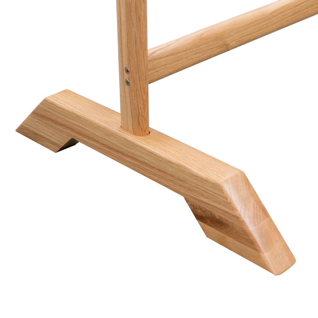 Kleiderständer 125 x 150 cm Massivholz Eiche