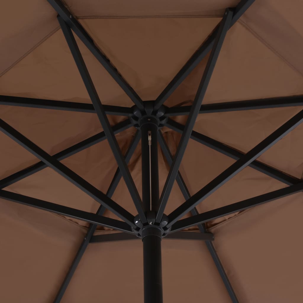 Sonnenschirm mit Aluminium-Mast 500 cm Taupe