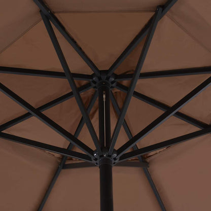 Sonnenschirm mit Aluminium-Mast 500 cm Taupe