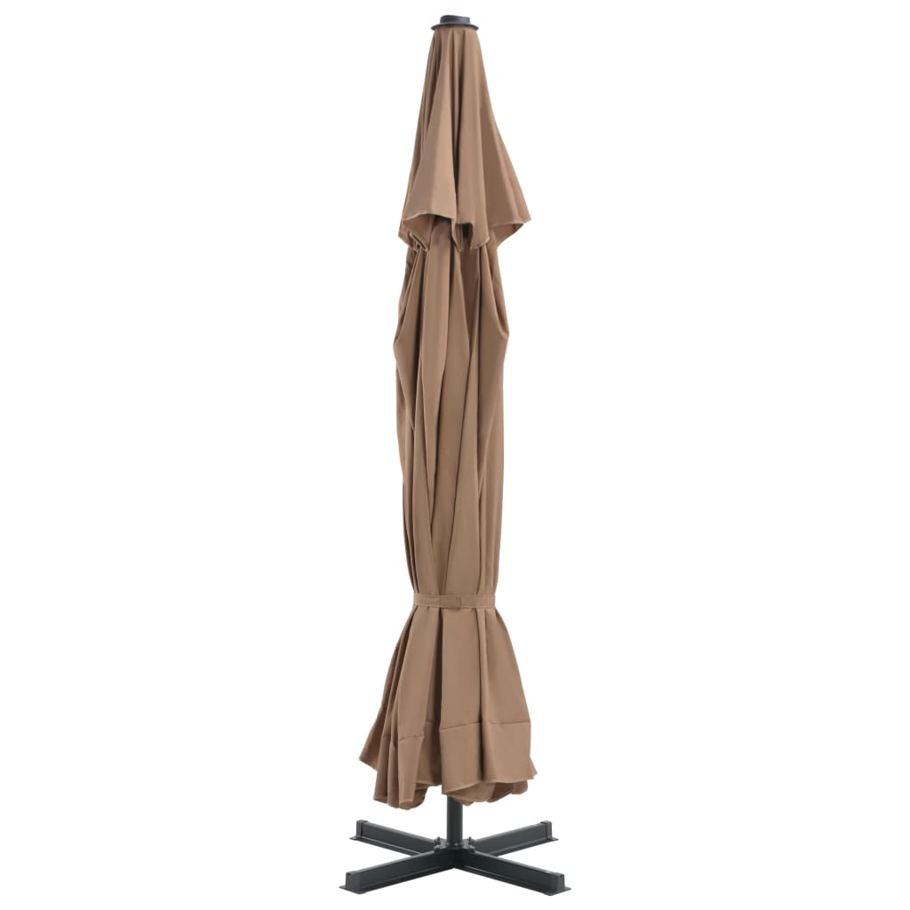 Sonnenschirm mit Aluminium-Mast 500 cm Taupe