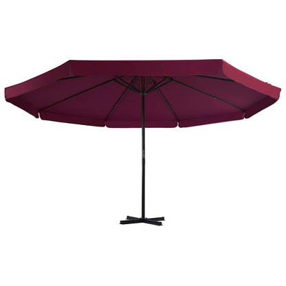 Sonnenschirm mit Aluminium-Mast 500 cm Bordeauxrot