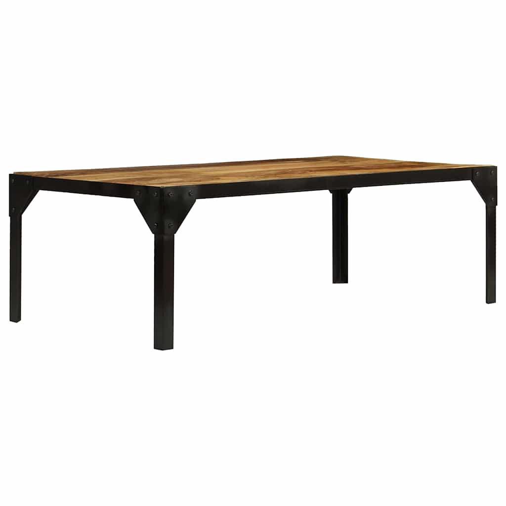 Couchtisch Raues Massives Mangoholz und Stahl 110 cm