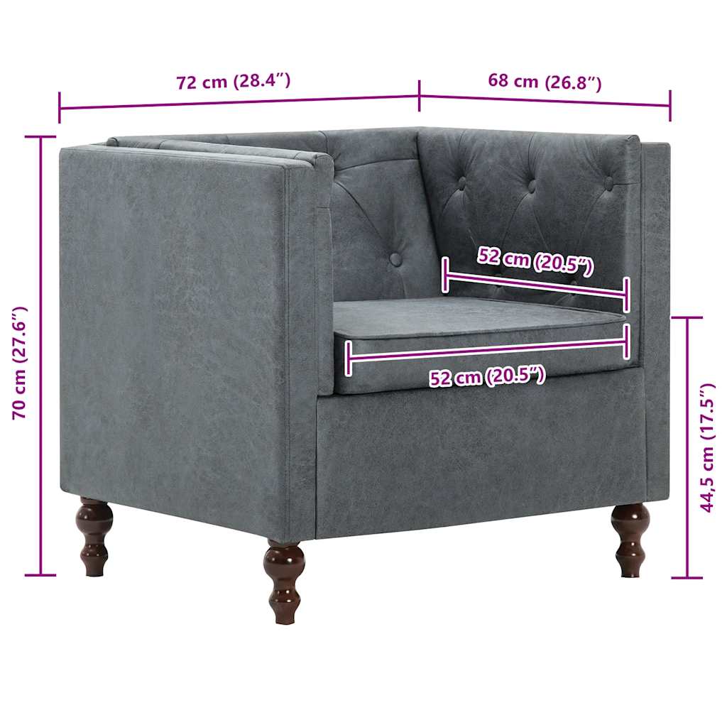 Sessel Grau Stoff