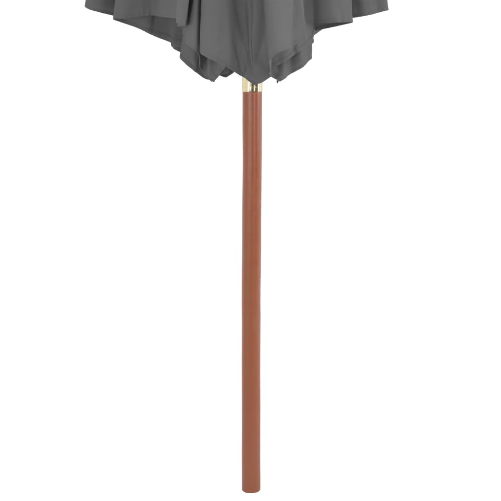 Parasol avec poteau en bois 300 cm anthracite