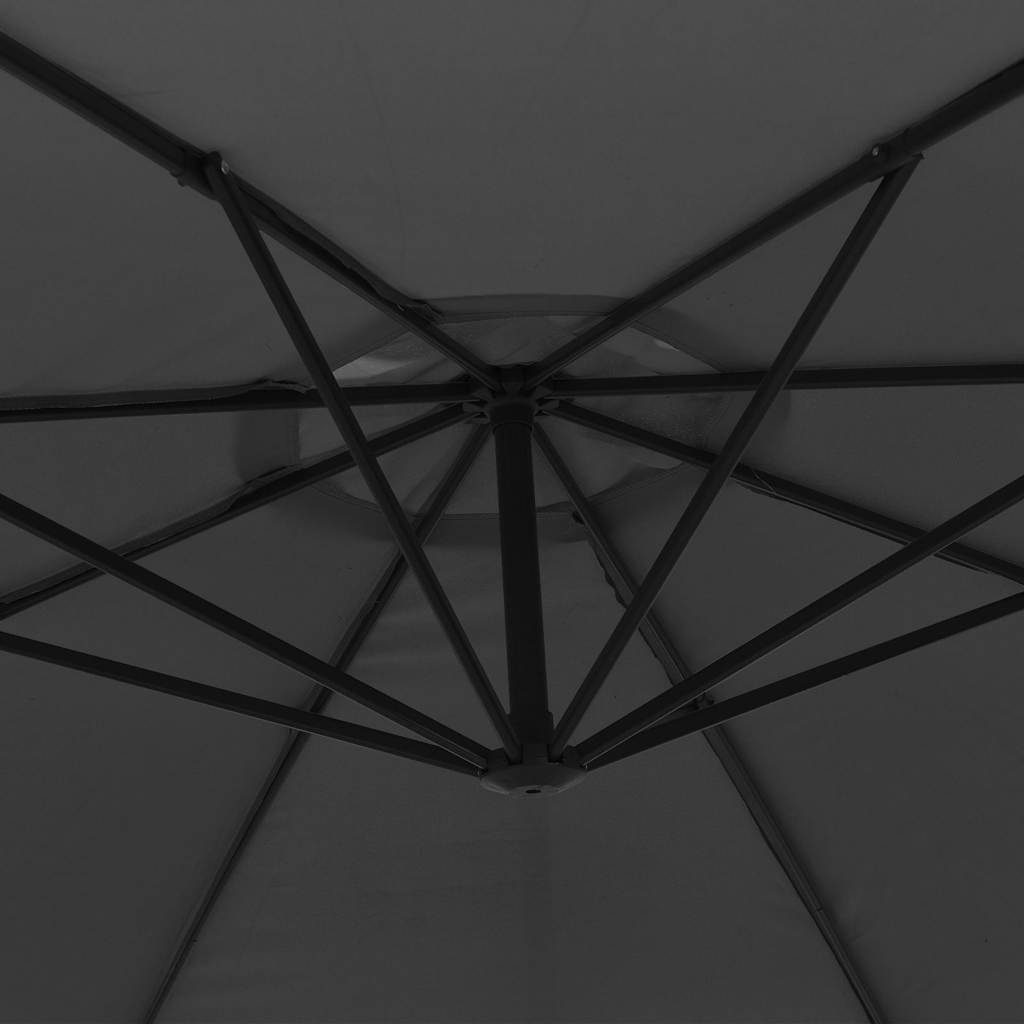 Ampelschirm mit Stahl-Mast 350 cm Anthrazit