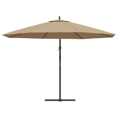 Ampelschirm mit Stahl-Mast 350 cm Taupe