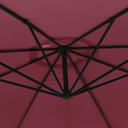 Ampelschirm mit Stahl-Mast 350 cm Bordeauxrot