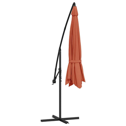 Ampelschirm mit Stahl-Mast 350 cm Terrakotta
