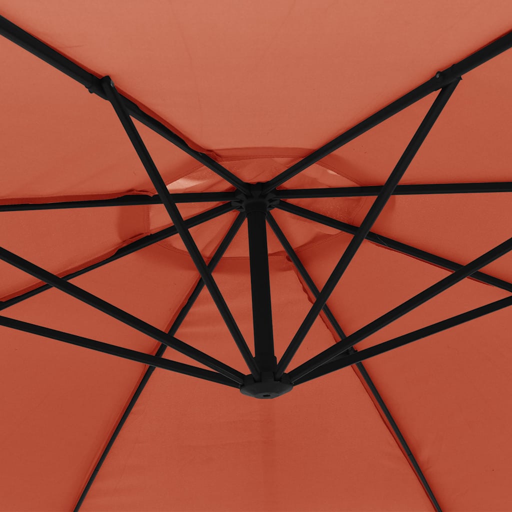 Ampelschirm mit Stahl-Mast 350 cm Terrakotta