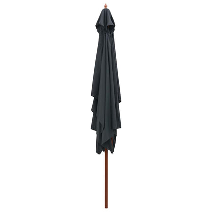 Sonnenschirm mit Holz-Mast 200x300 cm Anthrazit