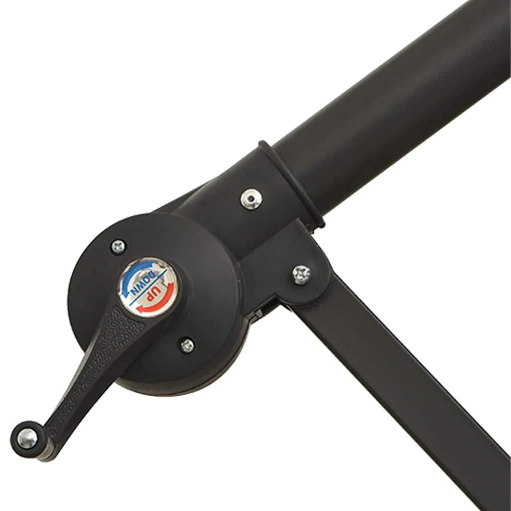 Ampelschirm mit LED-Beleuchtung und Metall-Mast 350cm Anthrazit