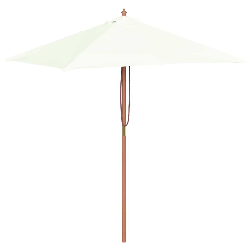 Sonnenschirm mit Holz-Mast 150x200 cm Sandweiß