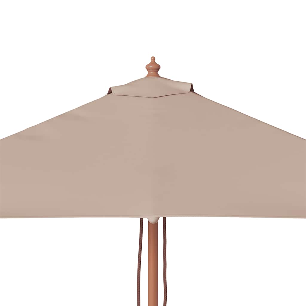 Sonnenschirm mit Holz-Mast 150x200 cm Taupe