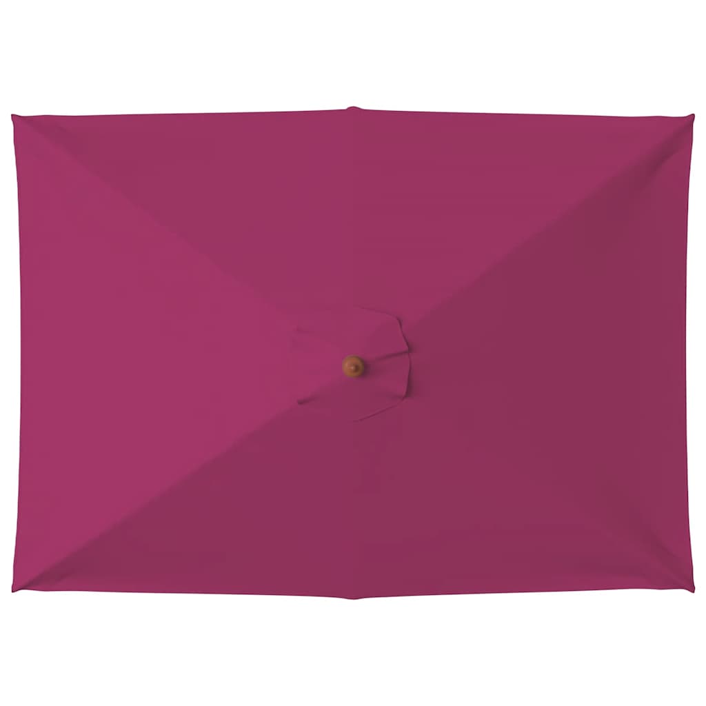 Sonnenschirm mit Holz-Mast 150x200 cm Bordeauxrot