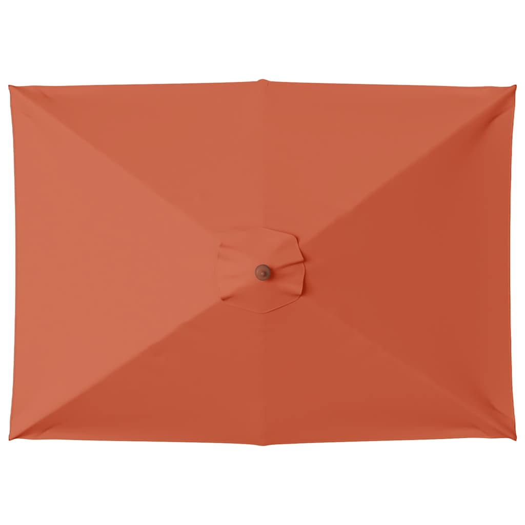 Sonnenschirm mit Holz-Mast 150x200 cm Terrakotta