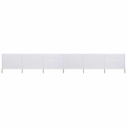 6-teiliges Windschutzgewebe 800 x 80 cm Weiß