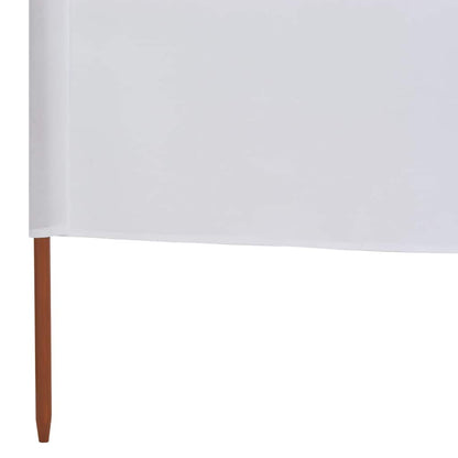 6-teiliges Windschutzgewebe 800 x 80 cm Weiß