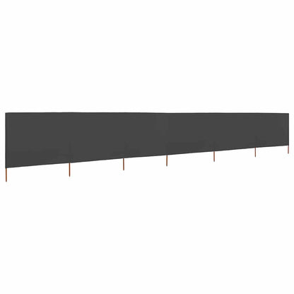 6-teiliges Windschutzgewebe 800 x 80 cm Grau