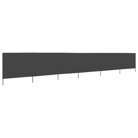 Tissu coupe-vent 6 pièces 800 x 80 cm gris