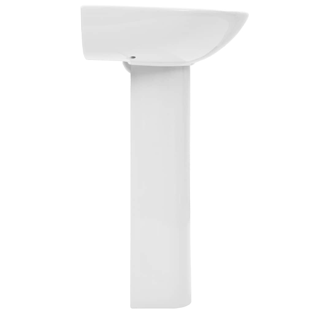 Freistehendes Waschbecken mit Säule Keramik Weiß 520x440x190 mm