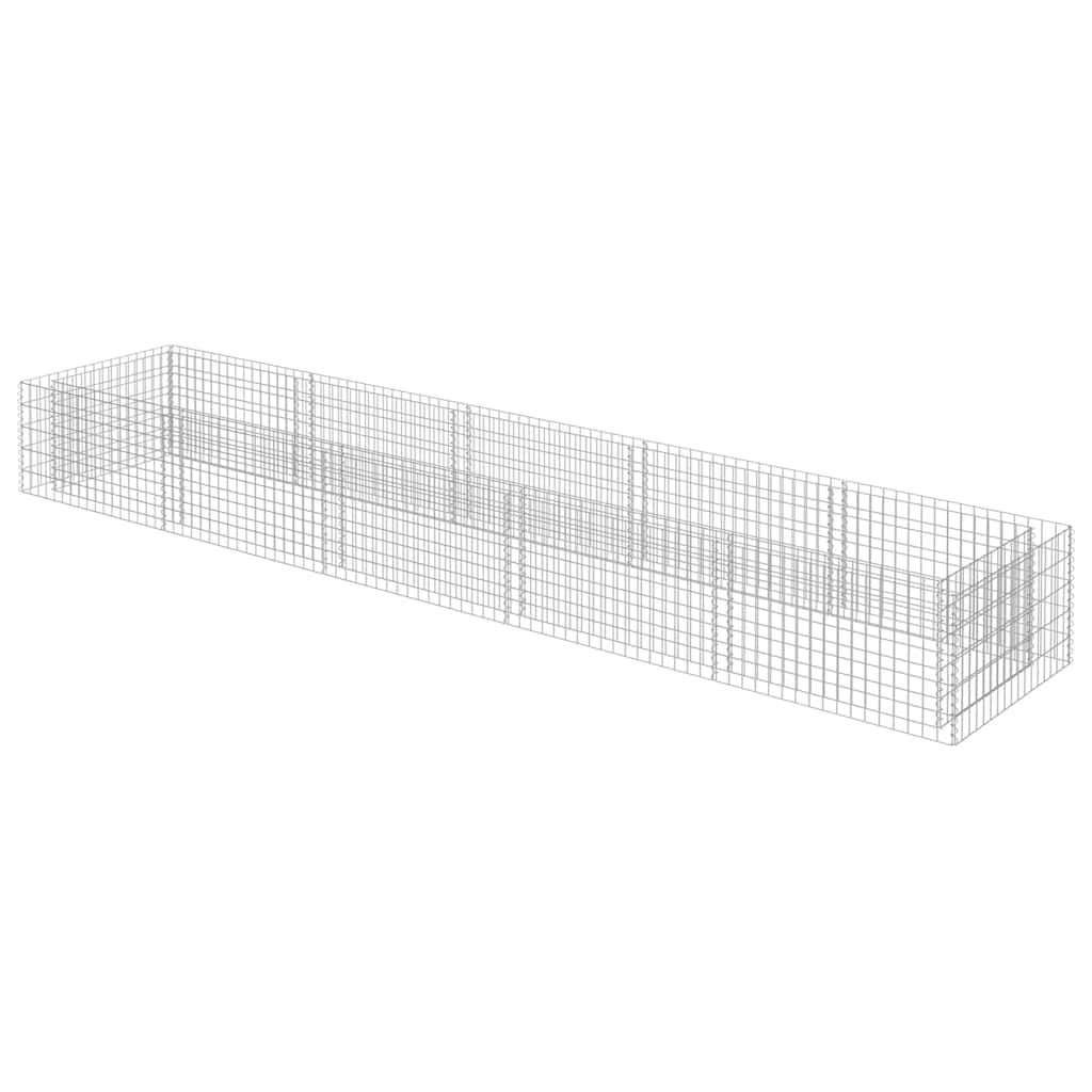 Gabionen-Hochbeet Verzinkter Stahl 450×90×50 cm
