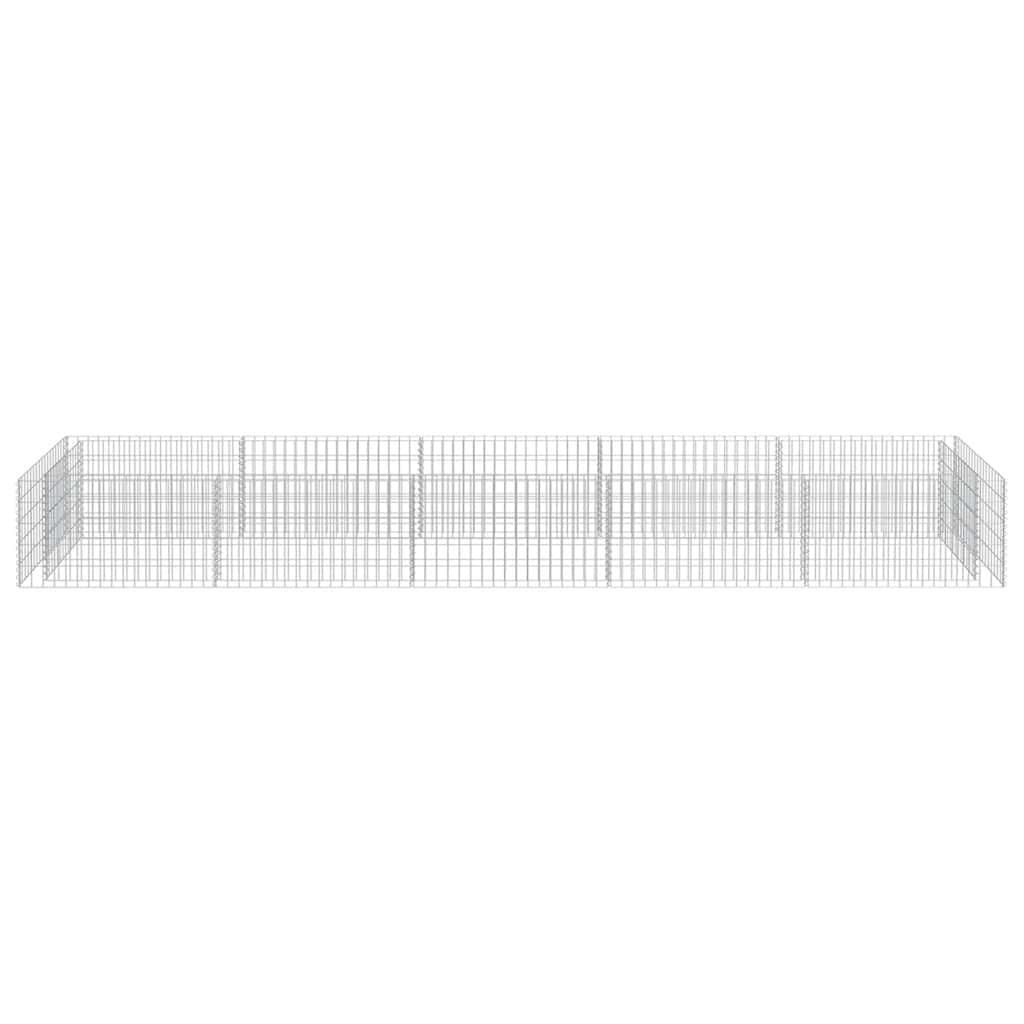Gabionen-Hochbeet Verzinkter Stahl 450×90×50 cm