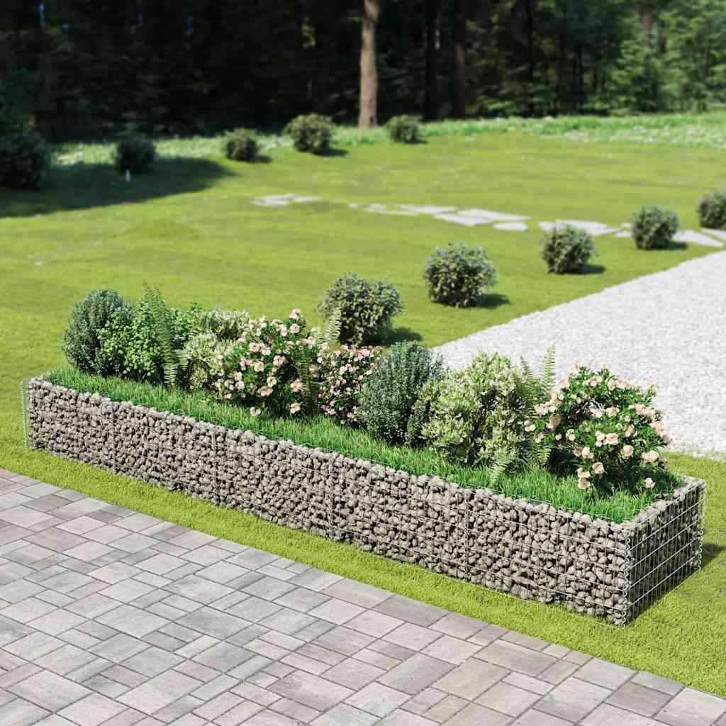 Gabionen-Hochbeet Verzinkter Stahl 450×90×50 cm