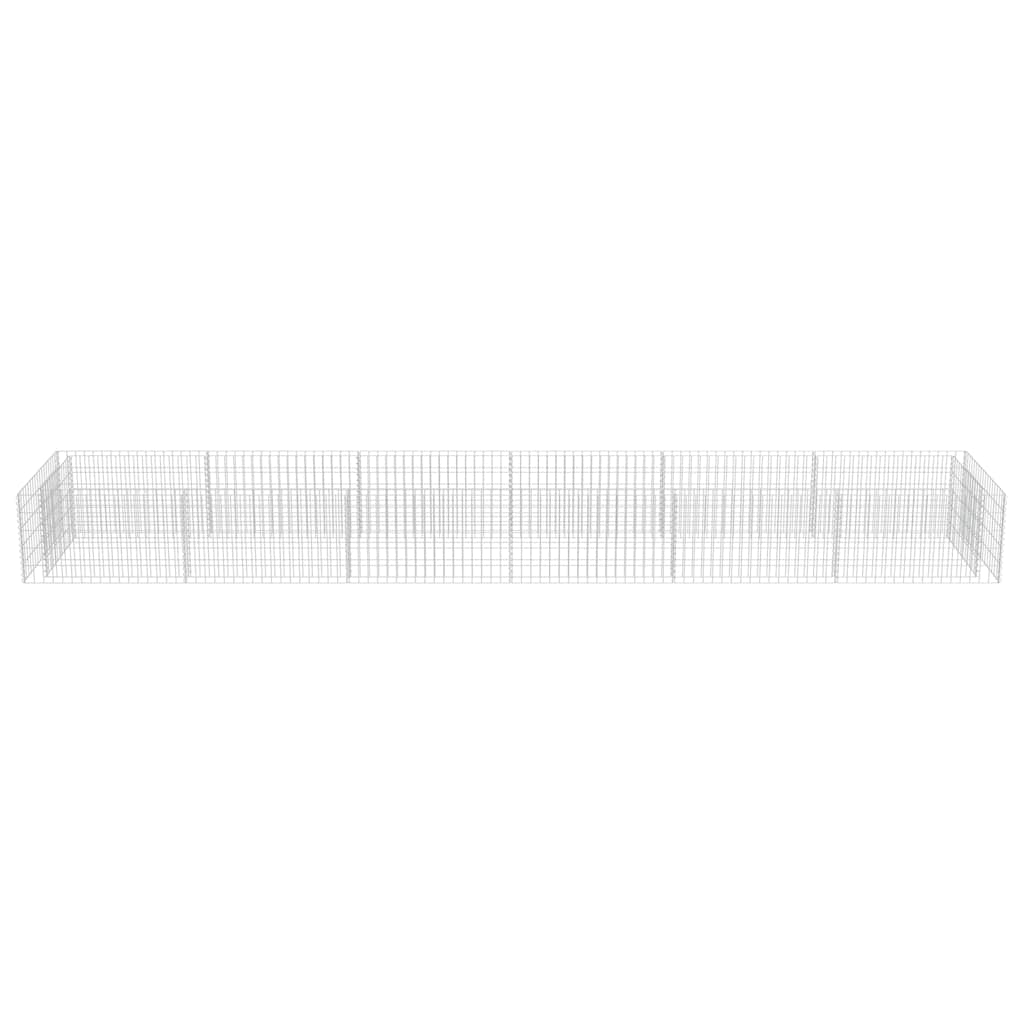 Gabionen-Hochbeet Verzinkter Stahl 540×90×50 cm