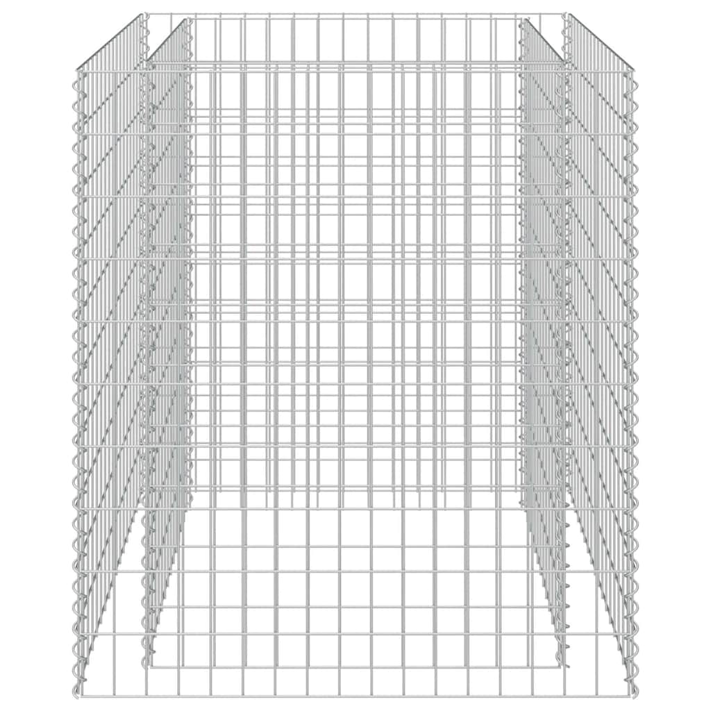 Gabionen-Hochbeet Verzinkter Stahl 90×90×100 cm