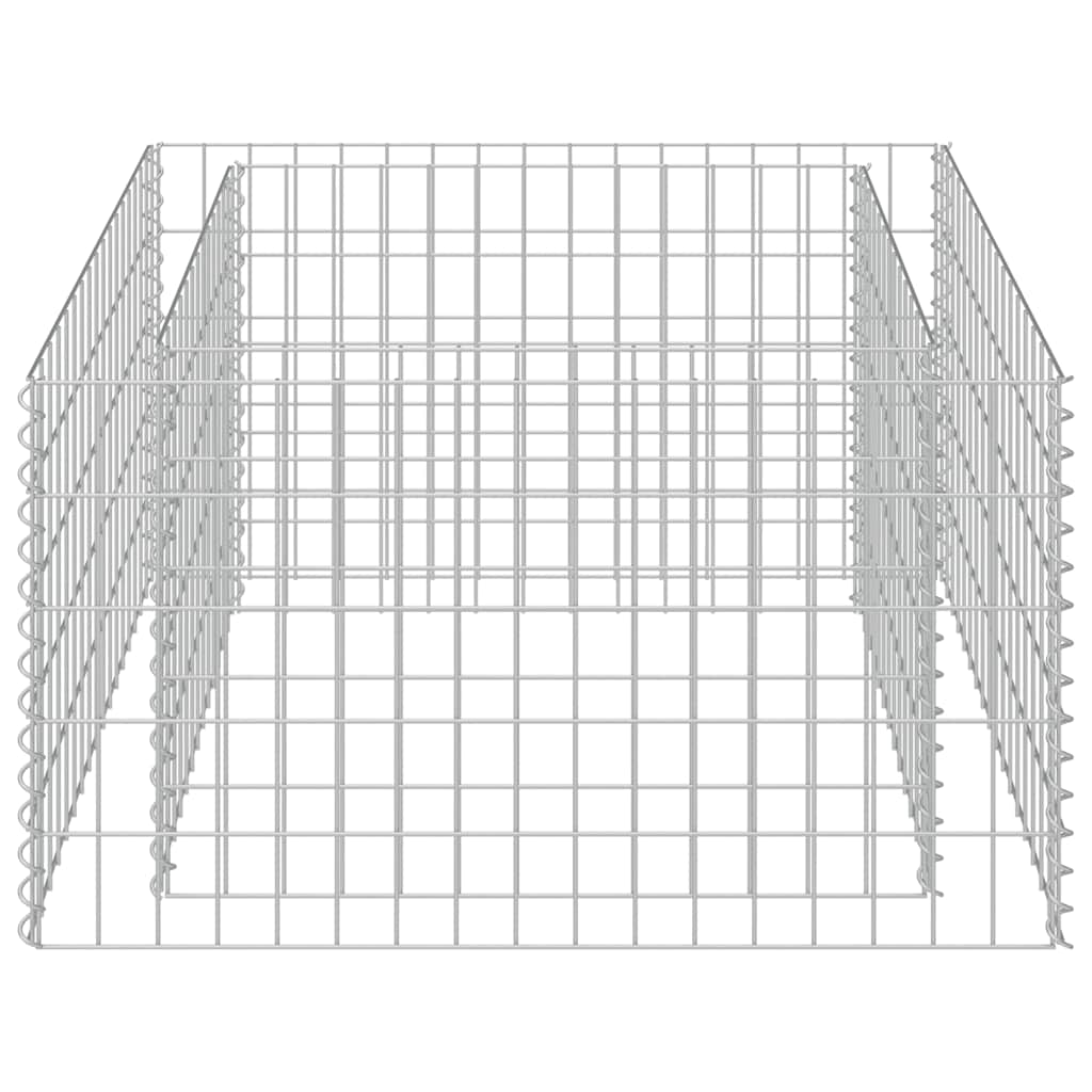 Gabionen-Hochbeet Verzinkter Stahl 90×90×50 cm