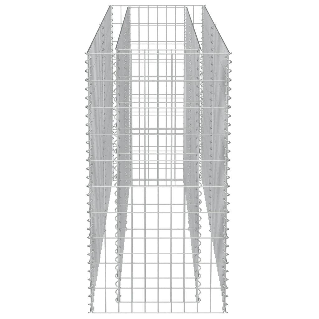 Gabionen-Hochbeet Verzinkter Stahl 180×50×100 cm