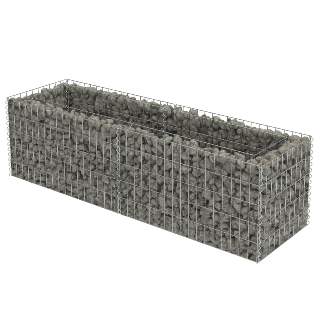 Gabionen-Hochbeet Verzinkter Stahl 180×50×50 cm